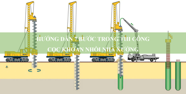 7 bước trong thi công cọc khoan nhồi nhà xưởng 